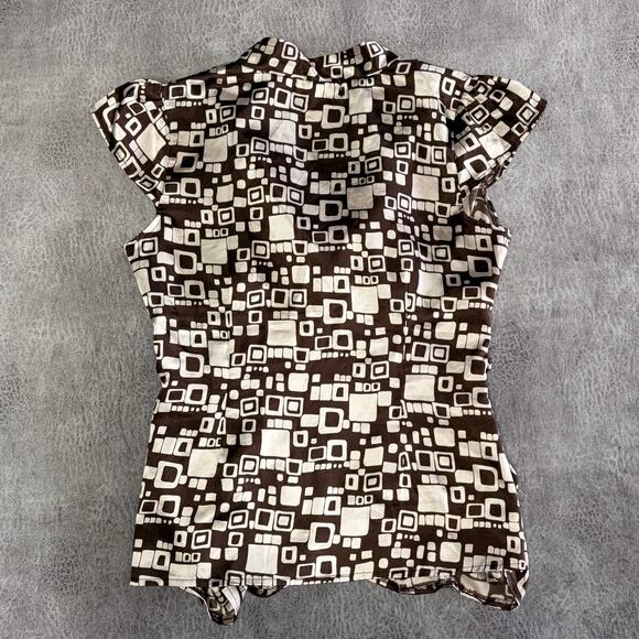 Y2k Charlotte Russe Ruched Button Up Blouse 2 - Picture 5 of 5